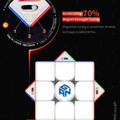 Gan 11 M Pro 3x3 - FROSTED STICKERLESS -Spellen-Voor-Volwassenen Winkel 395x840