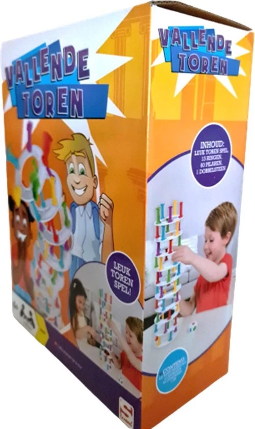 Toyz World Vallende Toren Met Gekleurde Pilaren - Top Cadeau 6 Toyz World Vallende Toren Met Gekleurde Pilaren - Top Cadeau - Afbeelding 4