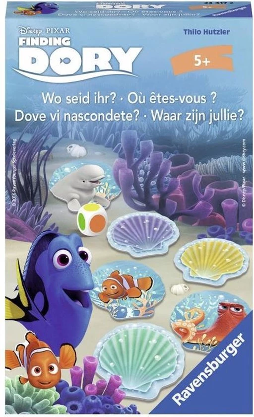 Ravensburger Disney Finding Dory Waar Zijn Jullie - Pocketspel 3 Ravensburger Disney Finding Dory Waar Zijn Jullie - Pocketspel