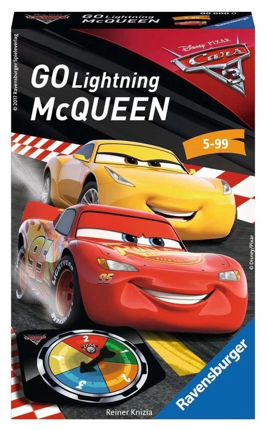 Ravensburger Geef Gas, McQueen - Disney Cars 3 - Pocketspel 5 Ravensburger Geef Gas, McQueen - Disney Cars 3 - Pocketspel - Afbeelding 3