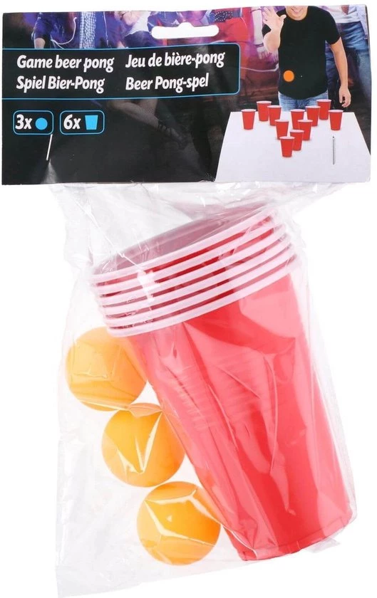 Non Branded Non-branded Beerpong 12 X 9,5 Cm Rood/geel 9-delig 4 Non Branded Non-branded Beerpong 12 X 9,5 Cm Rood/geel 9-delig - Afbeelding 2