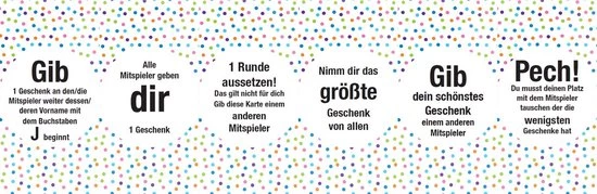 Hilares - Witziges Geschenkespiel - Pakjesspel - Sinterklaasspel - Duitstalig 7 Hilares - Witziges Geschenkespiel - Pakjesspel - Sinterklaasspel - Duitstalig - Afbeelding 5