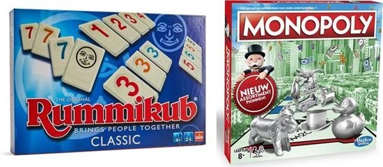 Spellenset Monopoly Classic En Rummikub Classic - Bordspel 3 Spellenset Monopoly Classic En Rummikub Classic - Bordspel