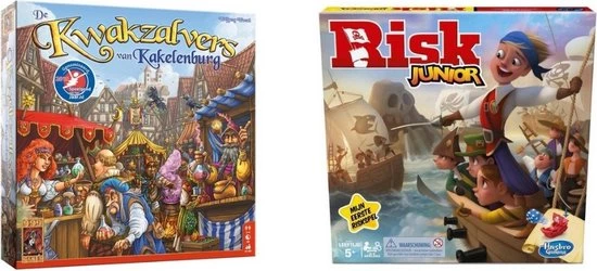 Hasbro Spellenbundel - 2 Stuks - De Kwakzalvers Van Kakelenburg & Risk Junior 3 Hasbro Spellenbundel - 2 Stuks - De Kwakzalvers Van Kakelenburg & Risk Junior