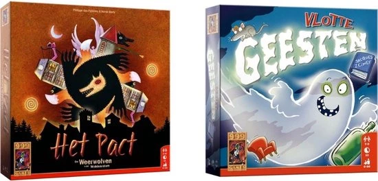 999 Games Spellenbundel - Kaartspel - 2 Stuks - De Weerwolven Van Wakkerdam: Het Pact & Vlotte Geesten 3 999 Games Spellenbundel - Kaartspel - 2 Stuks - De Weerwolven Van Wakkerdam: Het Pact & Vlotte Geesten