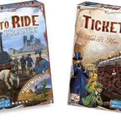 Days Of Wonder Spellenbundel - Ticket To Ride - 2 Stuks - USA (Basisspel) & Uitbreiding Frankrijk & Old West