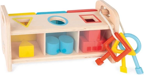 Janod Essential - Vormensorteerder Met Sleutels 5 Janod Essential - Vormensorteerder Met Sleutels - Afbeelding 3