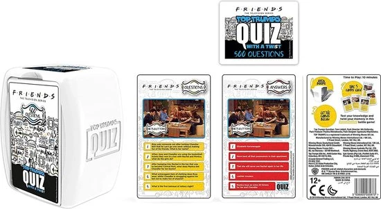 Top Trumps Friends Quiz 500 Vragen - Engels 4 Top Trumps Friends Quiz 500 Vragen - Engels - Afbeelding 2