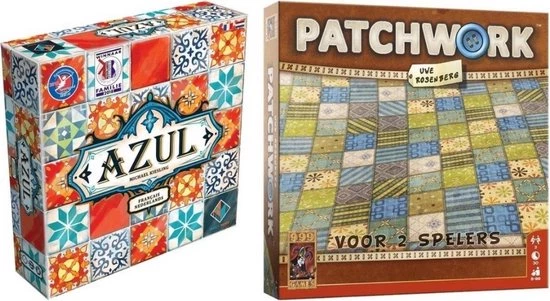 Next Move Games & 999 Games Spellenbundel - 2 Stuks - Azul NL/FR & Patchwork 3 Next Move Games & 999 Games Spellenbundel - 2 Stuks - Azul NL/FR & Patchwork