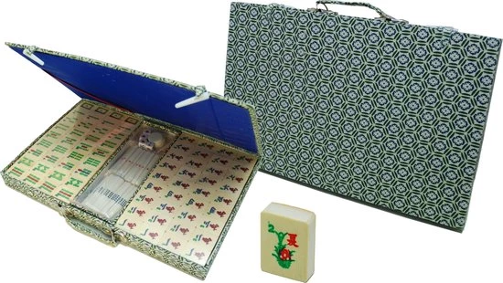 Engelhart Mahjong Spel - Bamboe 3 Engelhart Mahjong Spel - Bamboe