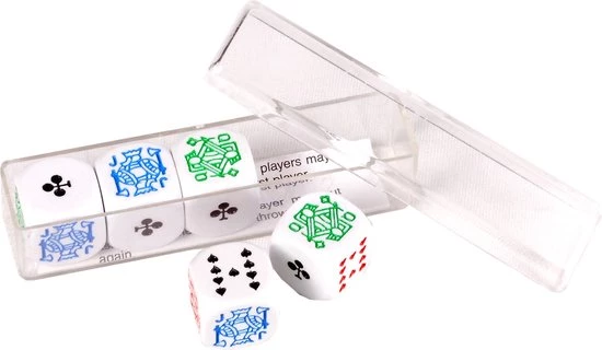 Longfield POKER DICE 5 PCS PACKED IN PLASTIC CASE - 16 MM 4 Longfield POKER DICE 5 PCS PACKED IN PLASTIC CASE - 16 MM - Afbeelding 2