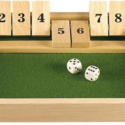 Merkloos Longfield Dobbelspel Shut The Box 28x20 Cm - Speelgoed - Spellen