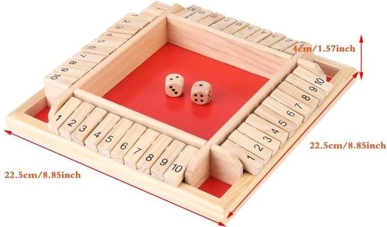 Deluxe HB Sluit De Doos - Zinaps Sluit De Doos Educational Numeracy Vaardigheden Game Gift Houten Nummer Bord Kinderen Vroege Onderwijs Traditionele Sluit Het Box-spel Voor 4 Spelers Digital Flop Game- (WK 02127) 4 Deluxe HB Sluit De Doos - Zinaps Sluit De Doos Educational Numeracy Vaardigheden Game Gift Houten Nummer Bord Kinderen Vroege Onderwijs Traditionele Sluit Het Box-spel Voor 4 Spelers Digital Flop Game- (WK 02127) - Afbeelding 2