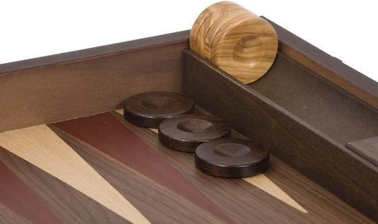 New Walnoothout Backgammon - Rode Inleg, 48 X 60 X 4 X 8 Cm 7 New Walnoothout Backgammon - Rode Inleg, 48 X 60 X 4 X 8 Cm - Afbeelding 5