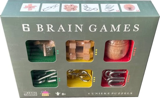 Brain Games Giftbox - 3D Puzzels Voor Volwassenen En Kinderen - 6 Houten En Metalen Puzzels - Breinbrekers - Tangle 8 Brain Games Giftbox - 3D Puzzels Voor Volwassenen En Kinderen - 6 Houten En Metalen Puzzels - Breinbrekers - Tangle - Afbeelding 6