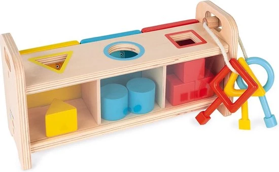 Janod Essential - Vormensorteerder Met Sleutels 4 Janod Essential - Vormensorteerder Met Sleutels - Afbeelding 2