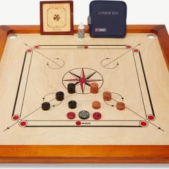 New Carrom, ECO Hardhout, Compact - Carrom Spel -Spellen-Voor-Volwassenen Winkel 550x354 2
