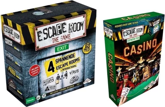 Identity Games Spellenbundel - 2 Stuks - Escape Room - The Game Basisspel & Uitbreiding Casino 3 Identity Games Spellenbundel - 2 Stuks - Escape Room - The Game Basisspel & Uitbreiding Casino
