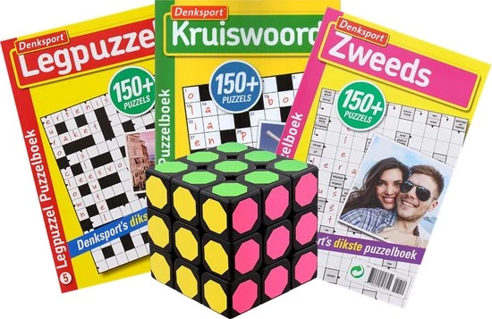 In Round Puzzelboekjes Pakket Met 3 Soorten Denksport En Een 3x3 Speed Cube 3 In Round Puzzelboekjes Pakket Met 3 Soorten Denksport En Een 3x3 Speed Cube