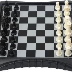 Fiesta Carnavales Reisspellen/bordspellen Magnetisch Schaakspel/schaken Set 23 X 17 Cm