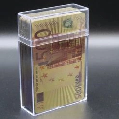 Merkloos Luxe Speelkaarten - 1x 54 Kaarten - Poker - Speelkaarten - Blackjack - Met Bewaardoos - Glitter - Goud