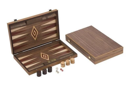 New Walnoothout Backgammon - Rode Inleg, 48 X 60 X 4 X 8 Cm 10 New Walnoothout Backgammon - Rode Inleg, 48 X 60 X 4 X 8 Cm - Afbeelding 8