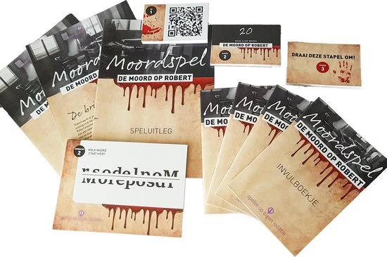 Merkloos Moordspel 'De Moord Op Robert' - Tot 12 Personen 3 Merkloos Moordspel 'De Moord Op Robert' - Tot 12 Personen