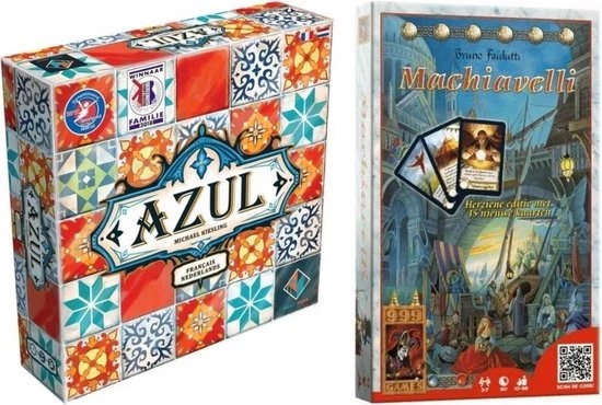 Next Move Games & 999 Games Spellenbundel - 2 Stuks - Azul NL/FR & Machiavelli 3 Next Move Games & 999 Games Spellenbundel - 2 Stuks - Azul NL/FR & Machiavelli
