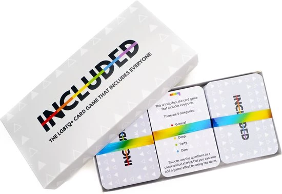 Merkloos INCLUDED - LGBTQ+ Kaartspel - Queer Party Game - Conversation Starter - Pride Spel - Drankspel - 200 Vragen En 5 Categorie N! 7 Merkloos INCLUDED - LGBTQ+ Kaartspel - Queer Party Game - Conversation Starter - Pride Spel - Drankspel - 200 Vragen En 5 Categorie N! - Afbeelding 5
