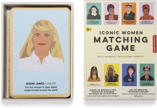 Kikkerland Iconic Women Matching Game - Memory Spel - Spel Voor Onderweg 3 Kikkerland Iconic Women Matching Game - Memory Spel - Spel Voor Onderweg
