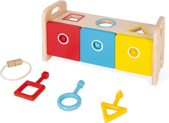 Janod Essential - Vormensorteerder Met Sleutels 6 Janod Essential - Vormensorteerder Met Sleutels - Afbeelding 4