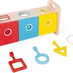 Janod Essential - Vormensorteerder Met Sleutels 18 Janod Essential - Vormensorteerder Met Sleutels -Spellen-Voor-Volwassenen Winkel 550x409 2