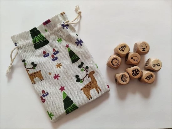 Merkloos Verhaaldobbelstenen - 9 Houten Dobbelstenen Met Plaatjes - Inclusief Handig Opbergzakje - Stimuleert De Taalontwikkeling - Woordenschat - Spelvorm - Voor Kinderen - Educatief Materiaal - Voor Zowel Op School Als Thuis 4 Merkloos Verhaaldobbelstenen - 9 Houten Dobbelstenen Met Plaatjes - Inclusief Handig Opbergzakje - Stimuleert De Taalontwikkeling - Woordenschat - Spelvorm - Voor Kinderen - Educatief Materiaal - Voor Zowel Op School Als Thuis - Afbeelding 2