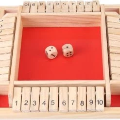 Deluxe HB Sluit De Doos - Zinaps Sluit De Doos Educational Numeracy Vaardigheden Game Gift Houten Nummer Bord Kinderen Vroege Onderwijs Traditionele Sluit Het Box-spel Voor 4 Spelers Digital Flop Game- (WK 02127)