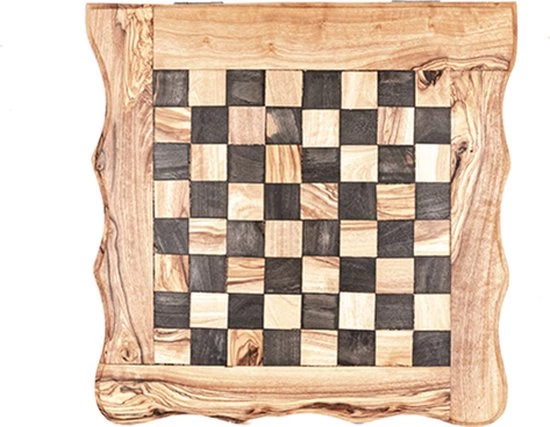 Olijfolie & Honing Schaakbord Olijfhout Set Domino-dammen 22x22x7 4 Olijfolie & Honing Schaakbord Olijfhout Set Domino-dammen 22x22x7 - Afbeelding 2