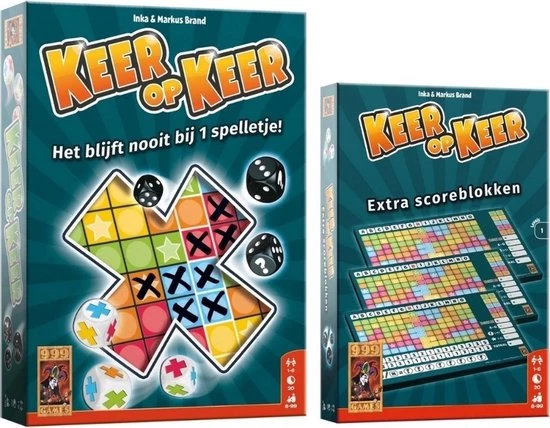 999 Games Spellenset - 2 Stuks - Keer Op Keer - Dobbelspel & Scoreblok 3 Stuks Level 1 3 999 Games Spellenset - 2 Stuks - Keer Op Keer - Dobbelspel & Scoreblok 3 Stuks Level 1