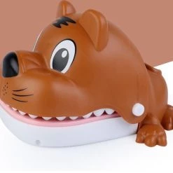 Andriez Schattige Hond Bulldog Krokodil Met Kiespijn Spel Bijtende Drankspel