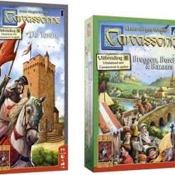 999 Games Uitbreidingsbundel - 2 Stuks - Carcassonne De Toren & Bruggen, Burchten En Bazaars