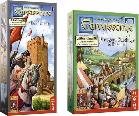 999 Games Uitbreidingsbundel - 2 Stuks - Carcassonne De Toren & Bruggen, Burchten En Bazaars 3 999 Games Uitbreidingsbundel - 2 Stuks - Carcassonne De Toren & Bruggen, Burchten En Bazaars