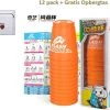 12 Pack QIYI Kinder Sportstapelen Bekers-Quick Stacks Cups - Speed Training Game Uitdaging- Competitie Party Speelgoed + Gratis OpbergTas-7.6*9.3cm -Oranje