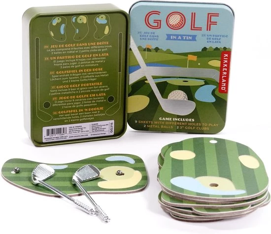Kikkerland Golf In A Tin - Mini Golf Spel - Reisspel - Inclusief Meeneem Blikje 8 Kikkerland Golf In A Tin - Mini Golf Spel - Reisspel - Inclusief Meeneem Blikje - Afbeelding 6