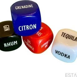 ESTARK Drankspel - Set Van 4 Cocktail Drankspel Dobbelstenen - Drinkopdracht - Dobbelsteen - Drankspelletje - Drink - Drank - Spel - Drinken - Shots - Party - Partyspel - Dobbelen - Dobbelstenen - Tequila Gin - 4 STUKS Dobbelstenen Drinking Game (4) -Spellen-Voor-Volwassenen Winkel 550x477 3