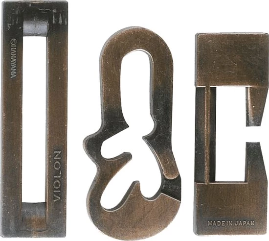 Hanayama Huzzle Breinbreker Cast Violon Staal Brons 10 Hanayama Huzzle Breinbreker Cast Violon Staal Brons - Afbeelding 8