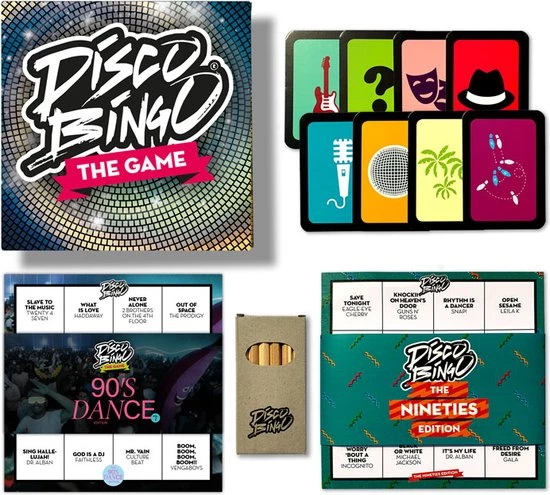 Disco Bingo The 90s Game Box 3 Disco Bingo The 90s Game Box