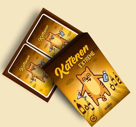KATERTJE KATEREN - Het Drankspel Extreem | Extreme Editie | Drankspellen - Partygame - Speelkaarten - Kaartspel - Partyspel - Officieel Spel 5 KATERTJE KATEREN - Het Drankspel Extreem | Extreme Editie | Drankspellen - Partygame - Speelkaarten - Kaartspel - Partyspel - Officieel Spel - Afbeelding 3