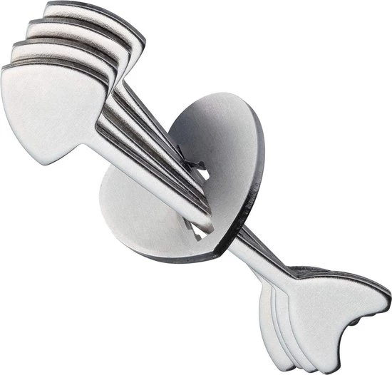 Hanayama Huzzle Breinbreker Cast Arrows Niveau 3 Staal Grijs 6 Hanayama Huzzle Breinbreker Cast Arrows Niveau 3 Staal Grijs - Afbeelding 4