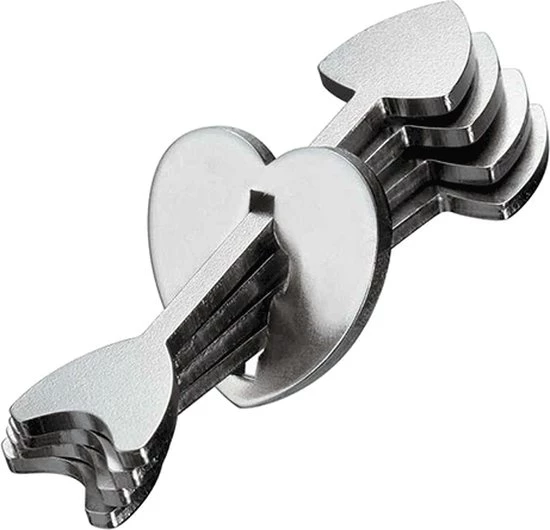 Hanayama Huzzle Breinbreker Cast Arrows Niveau 3 Staal Grijs 3 Hanayama Huzzle Breinbreker Cast Arrows Niveau 3 Staal Grijs