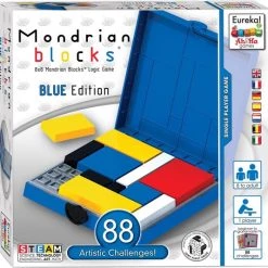 Eureka Ah!ha Games Logica-spel Mondriaan Blokken Blauw 56 Delig