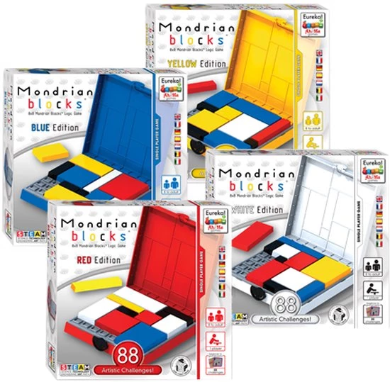 Eureka - Eureka! Ah!Ha Denkpuzzel Mondrian Blocks Geel 5 Eureka - Eureka! Ah!Ha Denkpuzzel Mondrian Blocks Geel - Afbeelding 3