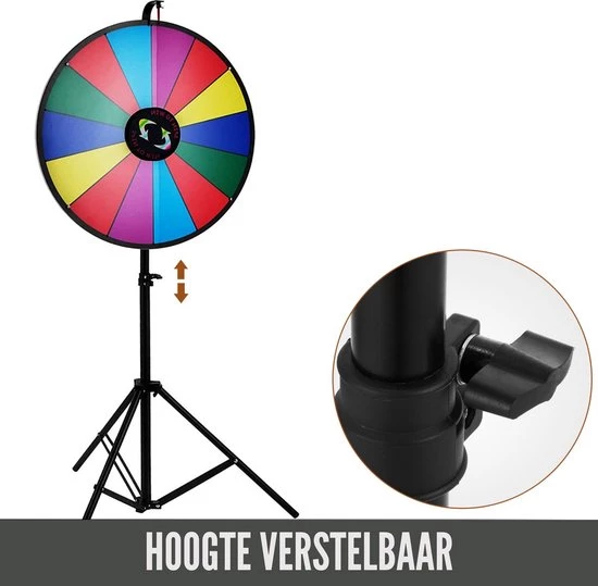 Vevor? Vevor Rad Van Fortuin - Gezelschapsspel - Opvouwbaar - Rad Van Fortuin Draaiwiel - 46 Cm 4 Vevor? Vevor Rad Van Fortuin - Gezelschapsspel - Opvouwbaar - Rad Van Fortuin Draaiwiel - 46 Cm - Afbeelding 2